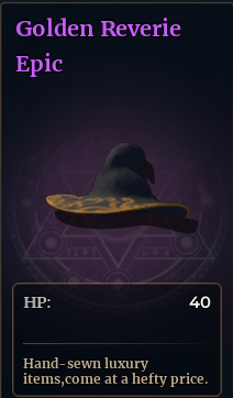 Golden Reverie Hat hat icon in Wizard Alchemy