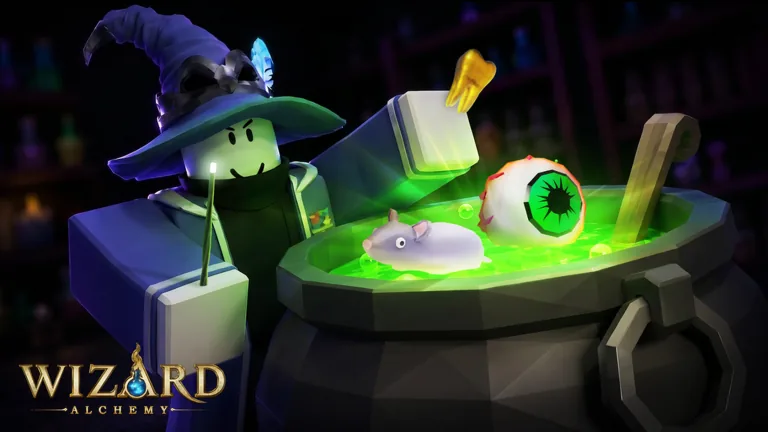 Wizard Alchemy Roblox magic gameplay with potion brewing