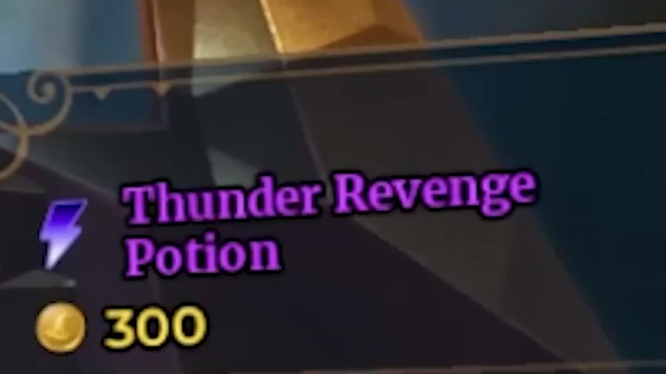 Wizard Alchemy Thunder Revenge Potion result
